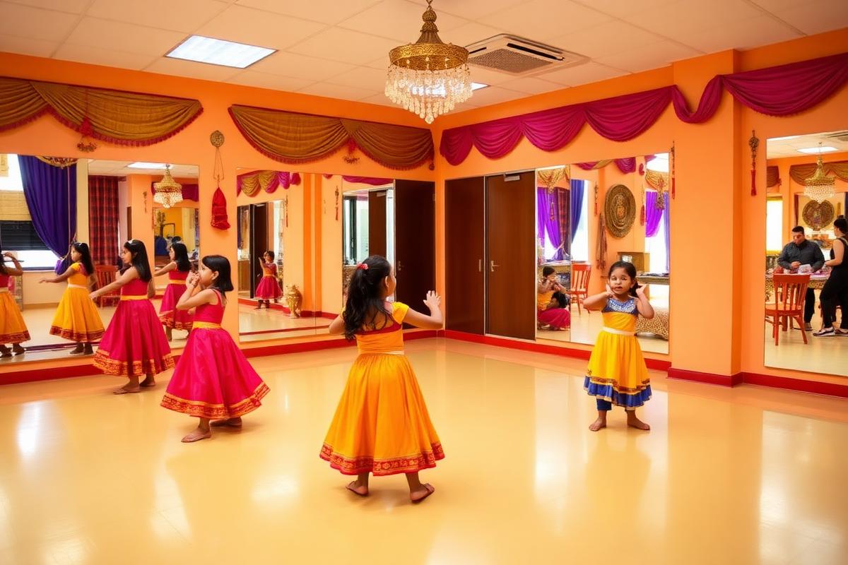 StudioTaal dance studio interior with practicing children